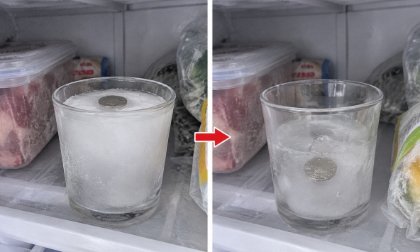 Đặt 1 cốc nước vào ngăn đá trước khi đi xa, mẹo nhỏ giúp bạn biết một việc rất quan trọng khi trở về