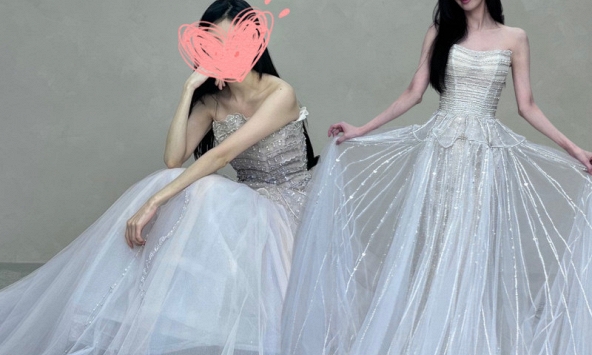 Ngọc nữ 9X đã thử 6 chiếc váy cưới, bộ nào cũng hoành tráng khó chọn