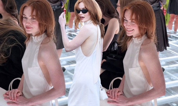 'Bạch Tuyết tóc đỏ' xuất hiện gây sốt show Prada: Visual được ví như Lindsay Lohan thời trẻ