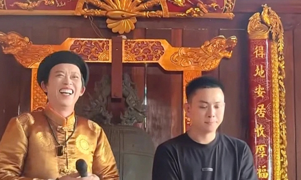 Phản ứng của Hoài Lâm khi gặp lại cha nuôi Hoài Linh