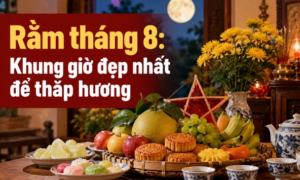 Ngày mai là Rằm tháng 8: Khung giờ đẹp nhất để thắp hương
