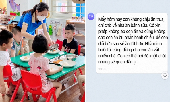 Tin nhắn của cô giáo đề xuất cắt bữa phụ vì con không chịu ăn khiến hội mẹ bỉm tranh luận không ngừng nghỉ
