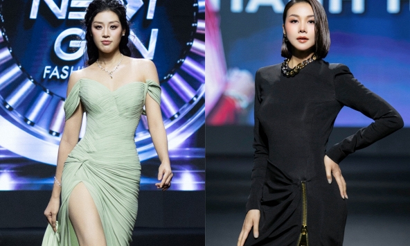 Thanh Hằng khoe visual cá tính cùng đôi chân kiếm Nhật bén ngót, Khánh Vân dịu dàng bên ông xã