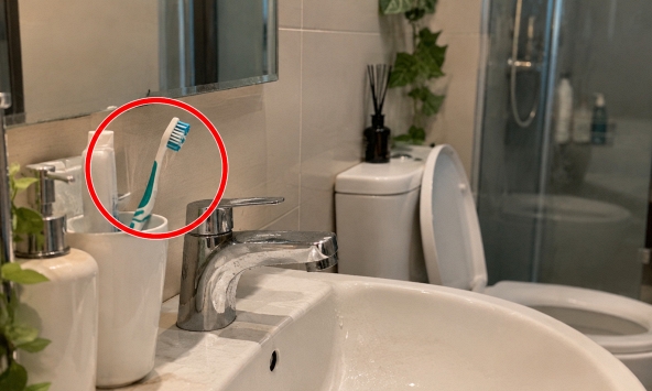 Lời khuyên cho những người để bàn chải đánh răng trong nhà vệ sinh 24/7