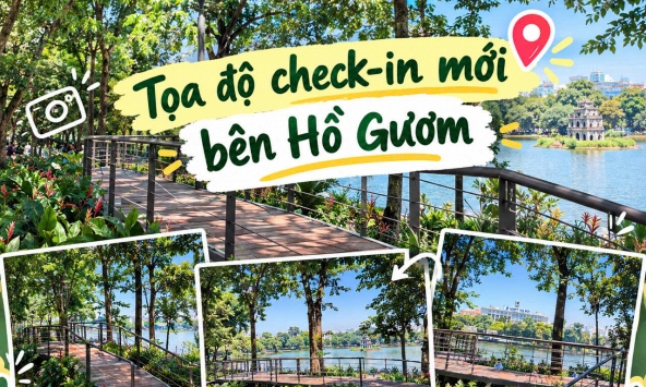Tọa độ check-in mới mùa thu Hà Nội: Cầu cạn uốn lượn dài 800 m bên Hồ Gươm cùng nhiều khung gương tạo hiệu ứng lạ mắt