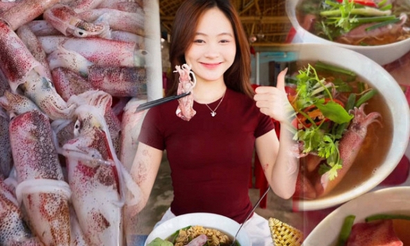 Việt Nam có làng chài bán loại mực chết là mất giá, nửa triệu đồng một kg mà người dân vẫn vô tư ăn với mì tôm