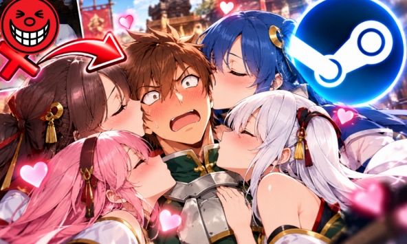 Né kiểm duyệt trên Steam, bom tấn game huyền thoại thay đổi chóng mặt, nam chính cứ gặp nhân vật nữ là 'hôn'