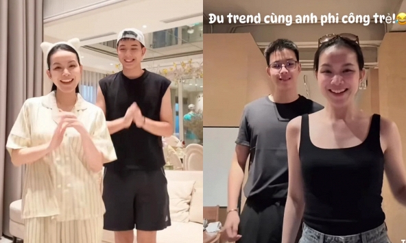 Con trai cao 1m86 của Hoa hậu Thùy Lâm và Tiến sĩ kinh tế: Lên sóng vài giây đã gây sốt