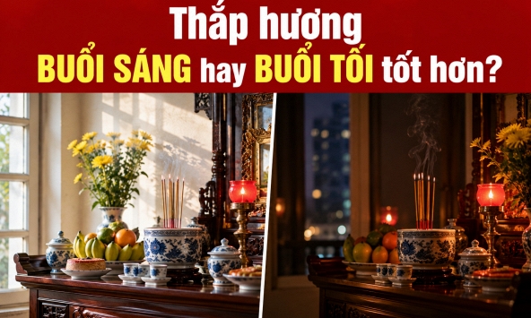 Thắp hương buổi sáng hay buổi tối tốt hơn?