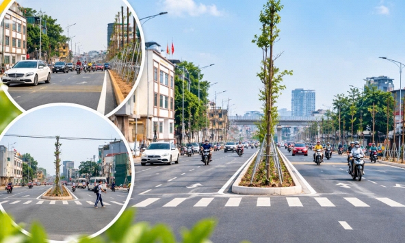 Cận cảnh đường Vành đai 2,5 Hà Nội vừa thông xe kỹ thuật, diện mạo đoạn qua Khương Đình ra sao?
