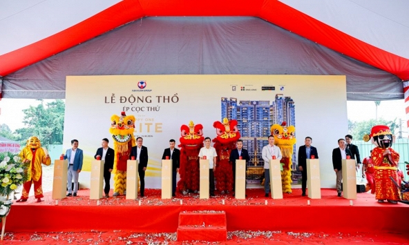 Vạn Xuân Group chính thức động thổ dự án Happy One Elite