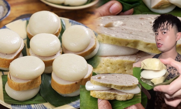 “Con cháu vua Hùng phải ăn bánh dày kẹp chả cỡ này”: Món quà sáng bình dân bỗng được săn lùng nhờ cục chả to như viên gạch 