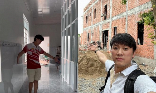 Nam nghệ sĩ quê Long An xây nhà cho anh trai sau khi tặng nhà 10 phòng ngủ cho cha mẹ