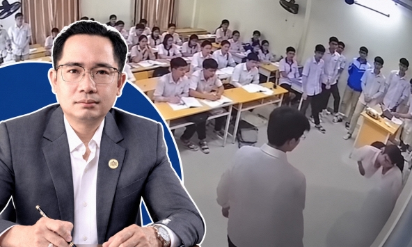 Vụ bắt khẩn cấp nam sinh 17 tuổi đánh cô giáo giữa lớp: Bị can có thể chịu khung hình phạt thế nào?
