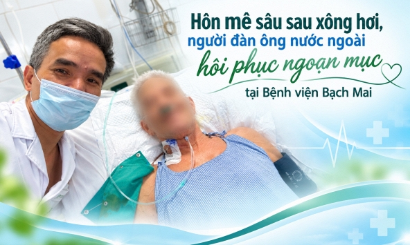 Du khách Mỹ 73 tuổi bị hôn mê sâu, suy đa tạng sau 1 giờ tập thể dục và xông hơi được bác sĩ BV Bạch Mai cứu sống