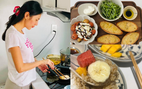Mâm cơm nhà của Thuỷ Tiên - Công Vinh 