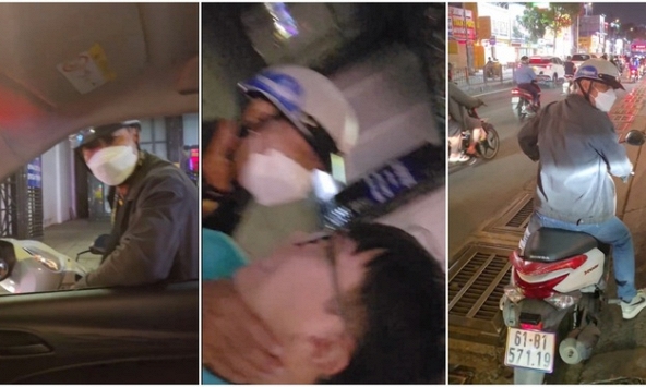 Đã tìm được người đàn ông đi xe máy bóp cổ, xô ngã tài xế taxi giữa đường