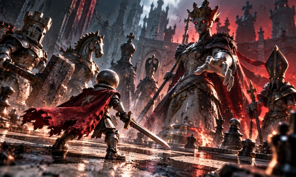 Steam sắp có một tựa game Soulslike siêu dị, biến bàn cờ thành chiến trường, phong cách chơi độc đáo