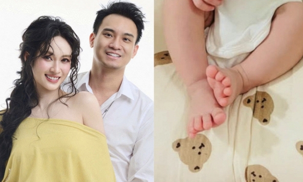 Đức Phạm đăng ảnh con chung với Vũ Thúy Quỳnh?