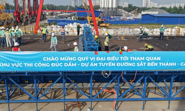 Đường sắt Bến Thành - Cần Giờ tăng tốc thi công, hướng tới vận hành năm 2029