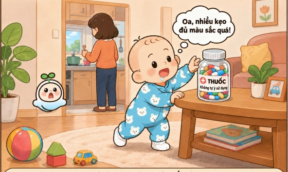 Trẻ uống nhầm thuốc: Đừng cuống lên gây nôn, hãy nhớ kĩ các bước sau!