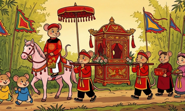 MV ca nhạc được thực hiện bằng công nghệ AI để “viết lại” câu chuyện “Đám cưới chuột” trong tranh Đông Hồ đang gây chú ý 