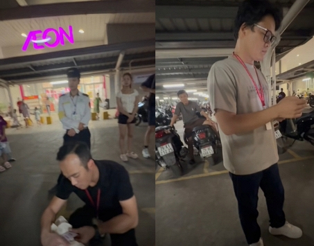 Vụ ồn ào tại AEON Mail Long Biên: Công an mời 2 người đàn ông xuất hiện trong clip lên làm việc