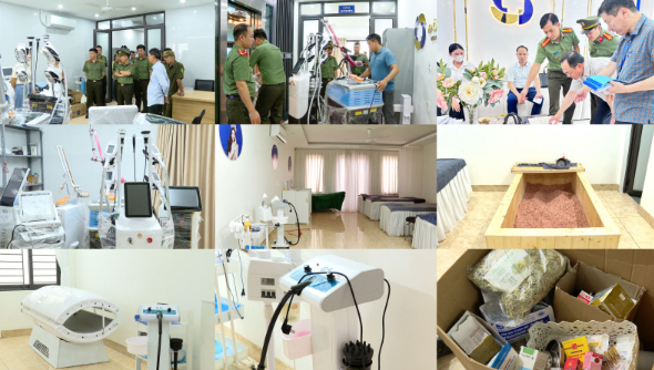 Khởi tố 12 'bác sĩ', 'chuyên gia': Thu giữ 60 loại thuốc, mỹ phẩm tại 1 cơ sở làm đẹp nổi tiếng