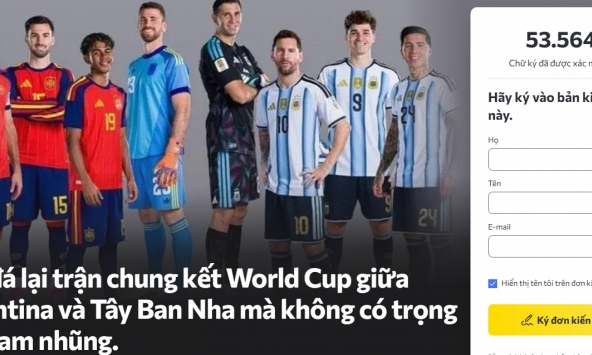 Nóng: Hơn 53.000 người ký đơn yêu cầu đá lại chung kết World Cup 2026