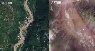 Số người chết vì lũ quét ở Nepal tăng lên gần 360, sườn núi như bị xẻ đôi sau vụ việc