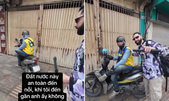 Khách Tây làm hành động lạ sau lưng tài xế, sững sờ khẳng định Việt Nam quá an toàn