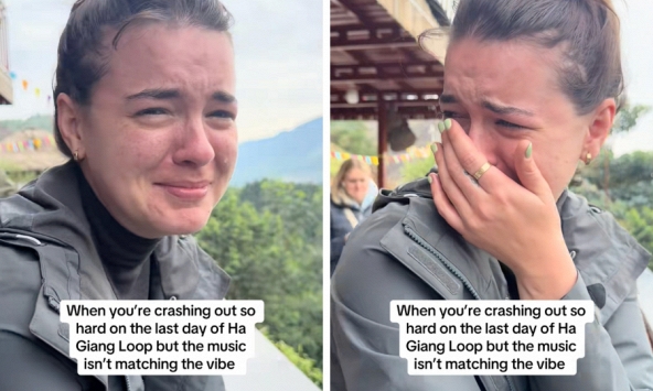 Khách Tây khóc cạn nước mắt vì không nỡ rời đi nhưng phản ứng sau đó khiến ai nấy cũng cạn lời