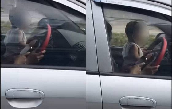 Xác minh clip để trẻ nhỏ ngồi trước vô lăng khi lái xe tại Hà Nội, người mẹ phân trần lý do