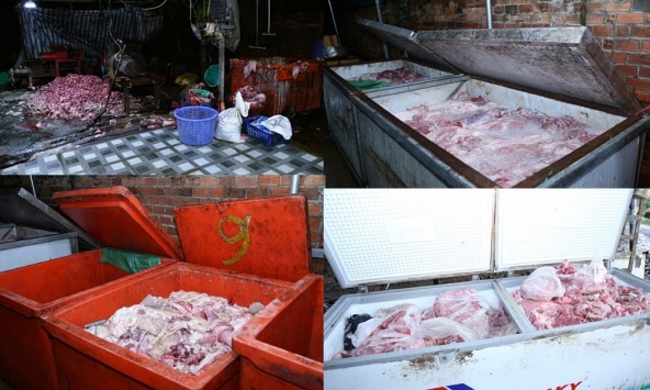 Bên trong loạt tủ đông của đường dây do Trần Văn Hùng SN 1975 cầm đầu