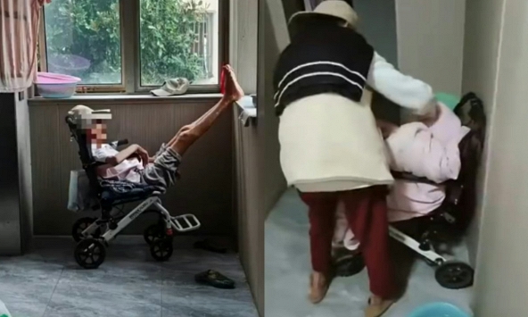 Cụ bà 90 tuổi co ro trên xe lăn sống ngoài hành lang chung cư gần 1 năm, lời giải thích của con gái lớn gây phẫn nộ