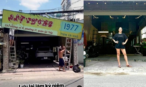 Tháo dỡ biển quán cà phê 25 nghìn/ly ở Gò Vấp của nữ NSƯT nổi đình đám miền Nam một thời