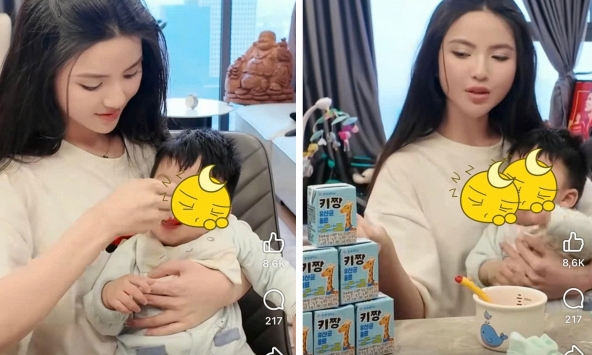 Chu Thanh Huyền bị tố đem con ra PR bất chấp: Cho bé 8 tháng tuổi uống sữa khi sản phẩm dùng cho trẻ trên 2 tuổi