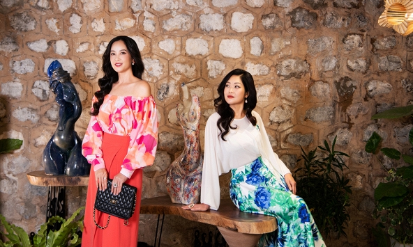    Hoa hậu Băng Giang đọ sắc cùng người đẹp Hải Yến trong bộ ảnh mới của NTK Tiến Lợi