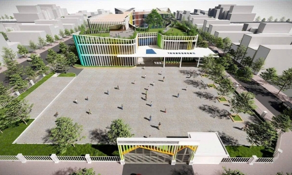 Cận cảnh trường Mầm non công lập mới toanh, vừa đi vào hoạt động năm học này, phụ huynh nhìn ảnh xuýt xoa: Sao mà XỊN THẾ!