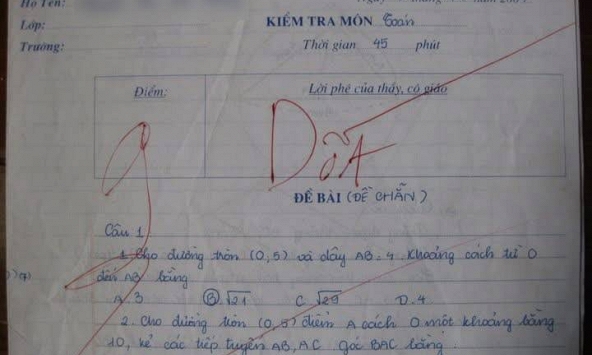 Bài kiểm tra 9 điểm bị giáo viên phê DỐT, nữ sinh Hải Phòng đọc xong cảm động: Đây là người thầy mình vô cùng trân trọng! 
