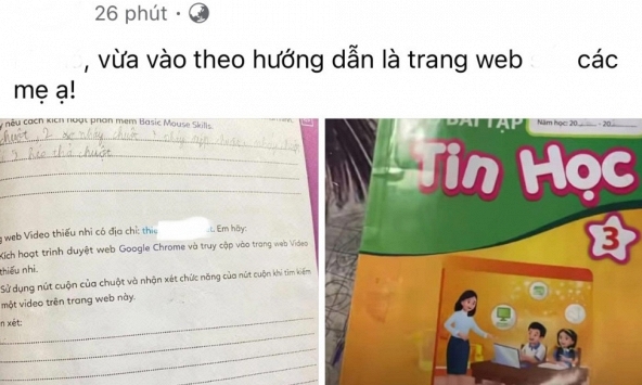 Phụ huynh bàng hoàng phát hiện sách Tin học lớp 3 của con chứa link đồi trụy, Nhà phát hành lập tức thông cáo KHẨN!