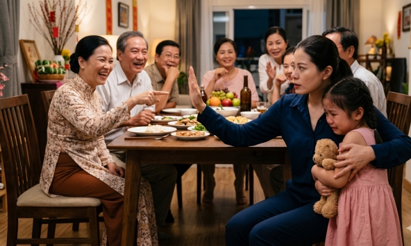 Họ hàng trêu con bạn không phải vì vui, mà vì thấy bạn là kiểu cha mẹ dễ bắt nạt đấy!