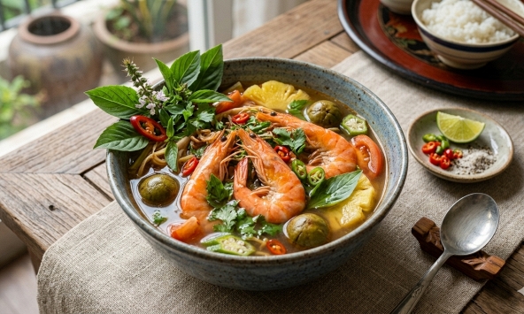 Nấu canh tôm chua bỏ ngay loại lá này vào, nước chua dịu thơm nức mũi, vị ngon cuốn hơn cả canh Tom Yum