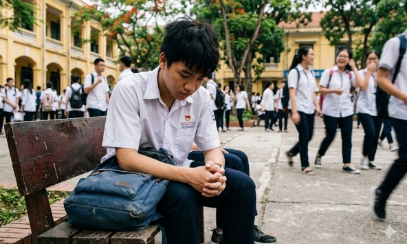 Nam sinh Hà Nội dằn vặt: 'Khoảnh khắc này thực sự giống như một gáo nước lạnh dội thẳng vào tất cả hy vọng mà em từng mang theo'
