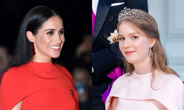Công chúa Eleonore của Bỉ diện đầm hệt Meghan Markle, đội vương miện lần đầu đẹp đến nghẹt thở
