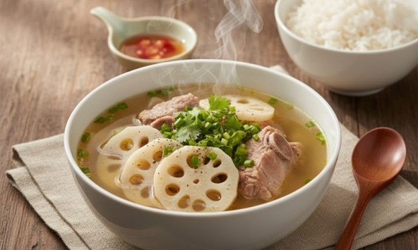 Đi nắng về ngột ngạt, bứt rứt khó ngủ: Thả quả lê vào nồi sườn hầm củ sen, hạ hỏa nội sinh tức thì