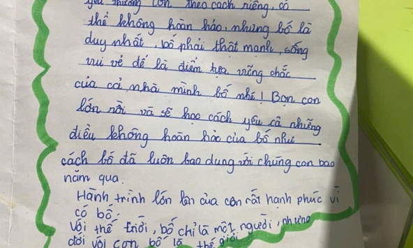 'Học cách yêu những điều không hoàn hảo của bố' - Bức thư cháu gái gửi bố vỏn vẹn vài câu khiến người cô xúc động muốn khóc!