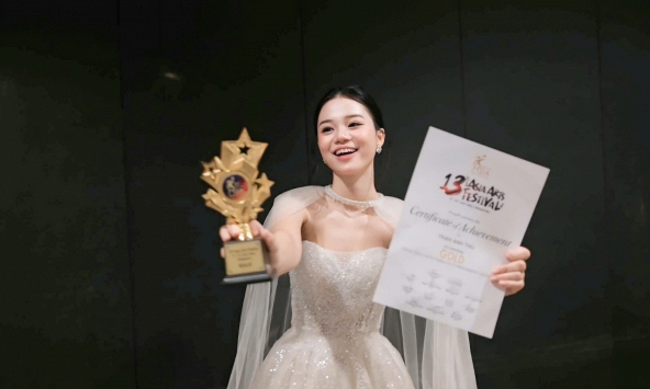 Ca sĩ trẻ Anh Thư xuất sắc giành giải Vàng tại Asia Arts Festival 2026