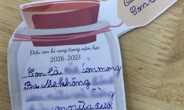 'Thẻ ước nguyện' đầu năm học của con trai khiến bà mẹ không biết nên cười hay mếu: Nước sông Hoàng Hà cũng không rửa sạch nỗi oan này!
