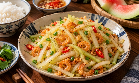 Tôi nghe chị đồng nghiệp xui mua ngay quả dưa hấu, ai ngờ nấu ra món vừa ngon lạ miệng lại rẻ bèo
